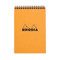 Rhodia Wirebound Notepad - Graph 80 sheets - 6 x 8 1/4 - Orange cover | Atlas Stationers.