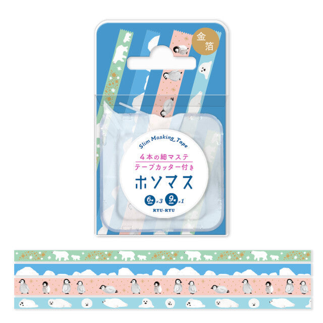 RyuRyu | Set de Washi Tapes Slim Ice Friends