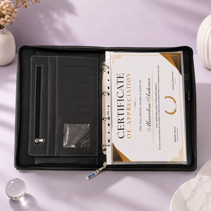 Solo Ring Portfolio  – 4D Ring with 10 Sheet Protectors