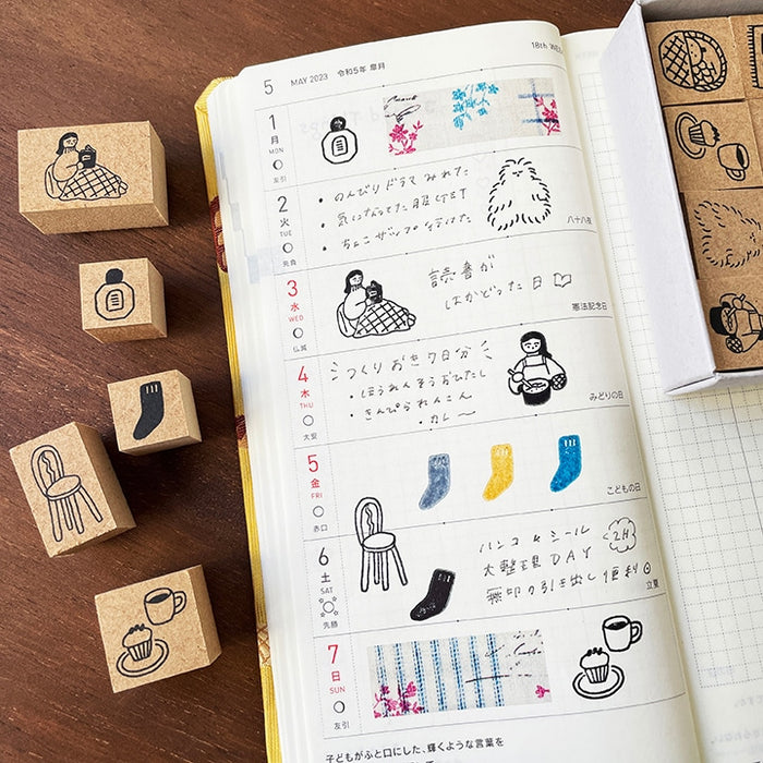 Stamp Marché x Isono Kei Time at Home Stamps