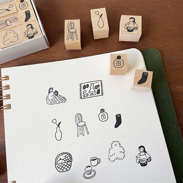 Stamp Marché x Isono Kei Time at Home Stamps