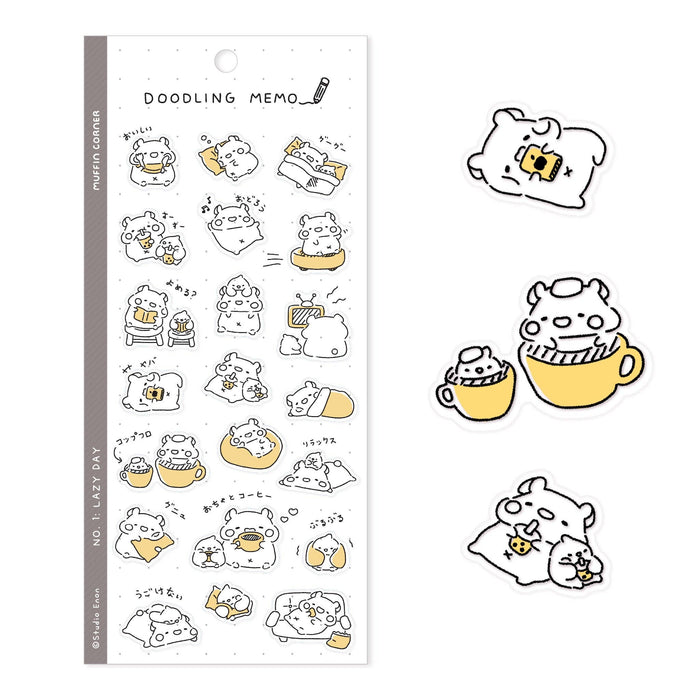 Studio Enon Doodling Memo - No.1: Lazy Day Sticker Sheet