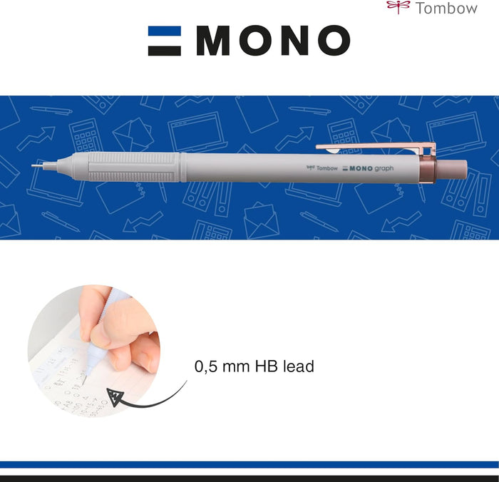 Tombow | Portaminas Mono Graph Lite 0.5 Smokey Brown
