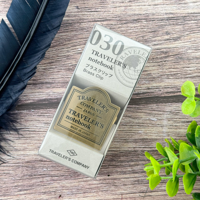 Traveler's Brass Clip - Logo