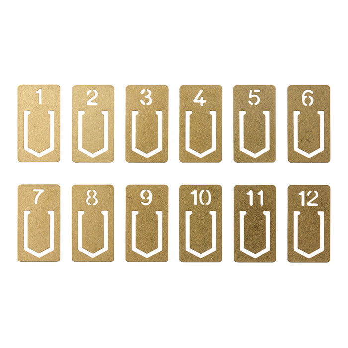 Traveler's Brass Number Clip