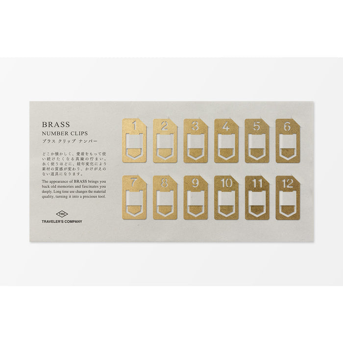 Traveler's Brass Number Clip