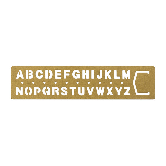 Traveler's Brass Template Alphabet