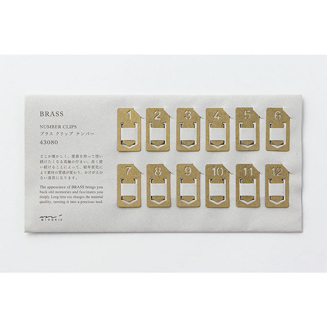 Traveler's Company | Clips Numerados Brass