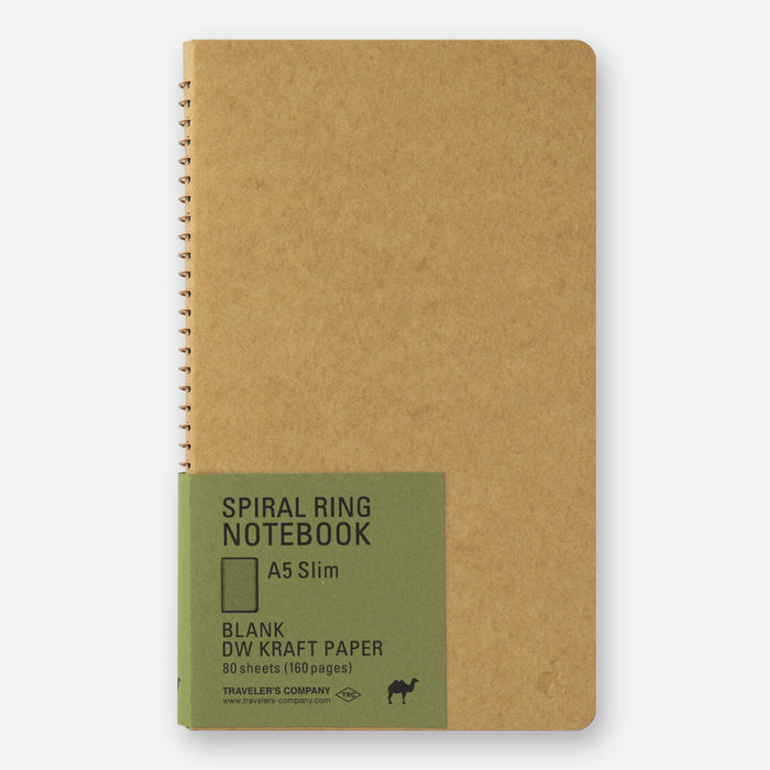 Traveler's Company | Cuaderno con Espiral A5 Slim Papel Kraft