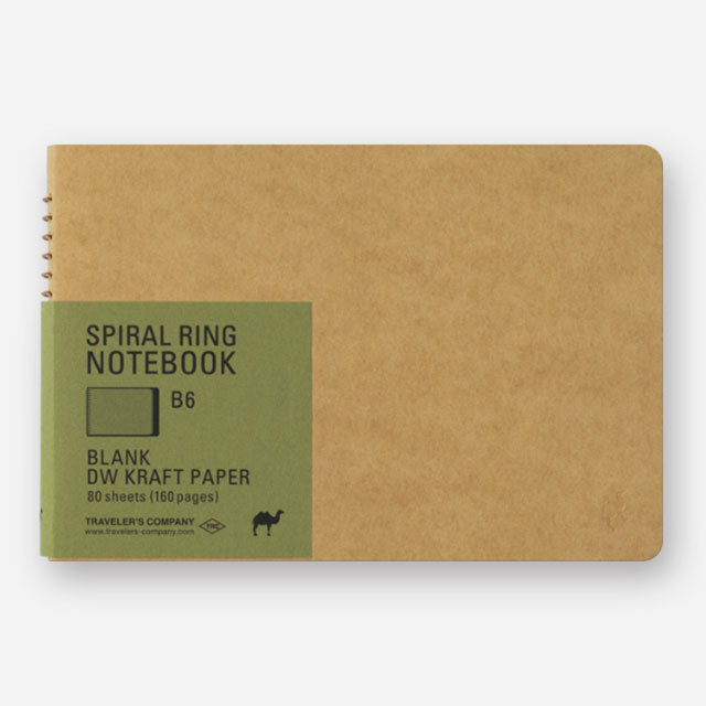 Traveler's Company | Cuaderno con Espiral B6 Papel Kraft