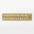 Traveler's Company | Marcapáginas Brass Template Alphabet