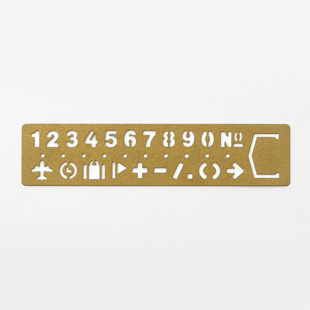 Traveler's Company | Marcapáginas Brass Template Number