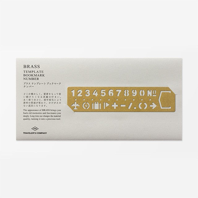 Traveler's Company | Marcapáginas Brass Template Number