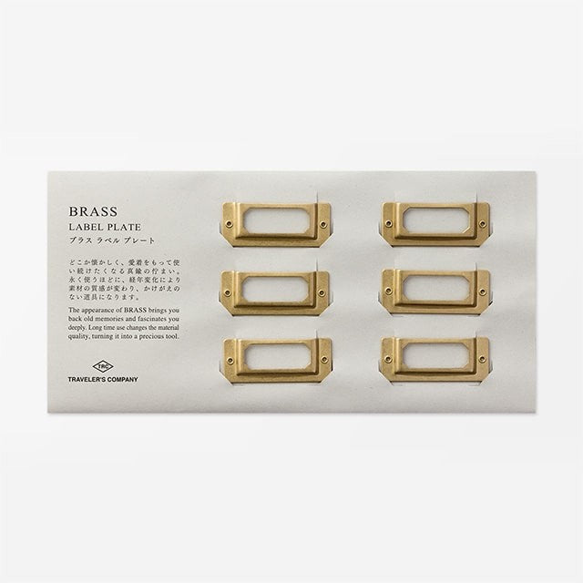 Traveler's Company | Placas de Rótulo Brass Label Plate