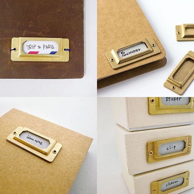 Traveler's Company | Placas de Rótulo Brass Label Plate
