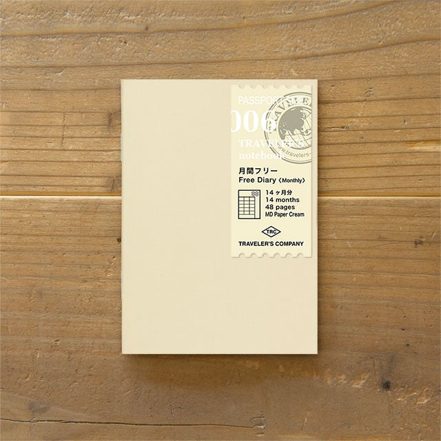 Traveler's Company | Recambio Passport 006 Planificador Mensual