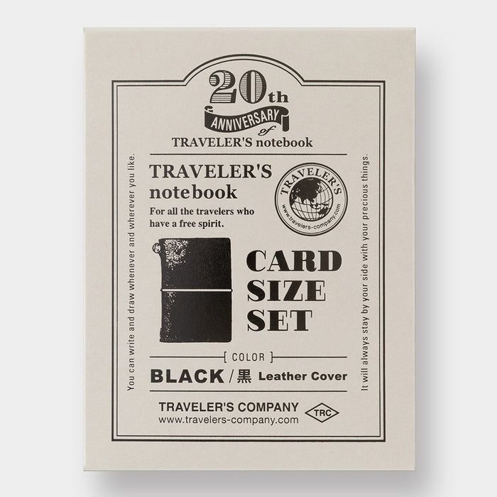 Traveler's Company | Set Cuaderno Traveler's Notebook Card 20º Aniversario Black