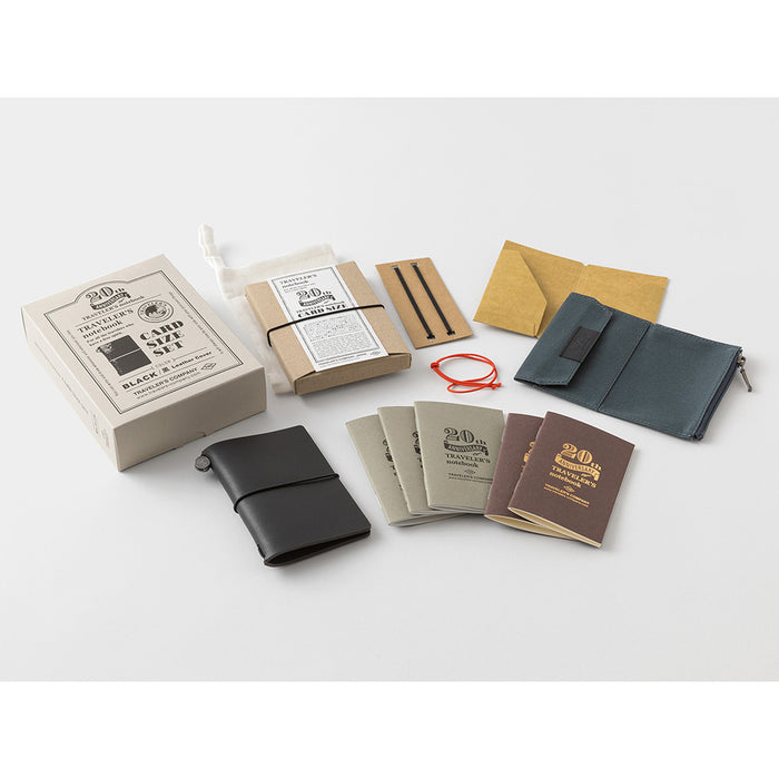 Traveler's Company | Set Cuaderno Traveler's Notebook Card 20º Aniversario Black
