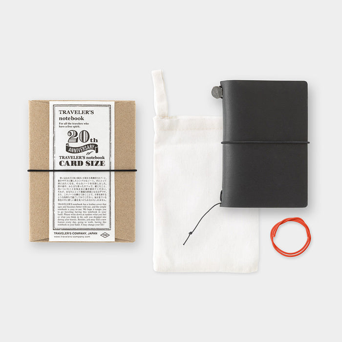 Traveler's Company | Set Cuaderno Traveler's Notebook Card 20º Aniversario Black
