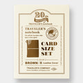 Traveler's Company | Set Cuaderno Traveler's Notebook Card 20º Aniversario Brown