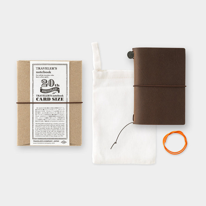 Traveler's Company | Set Cuaderno Traveler's Notebook Card 20º Aniversario Brown