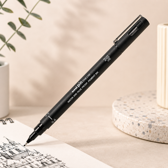 UNI Pin Fineliner Drawing Pens – Set of 6