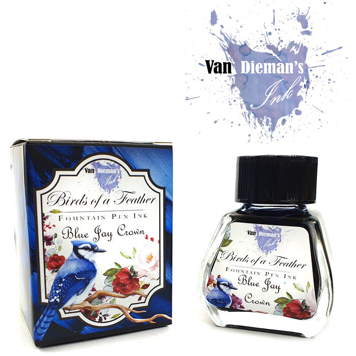 Van Dieman's Birds of a Feather - Blue Jay Crown - 40ml Bottled Ink