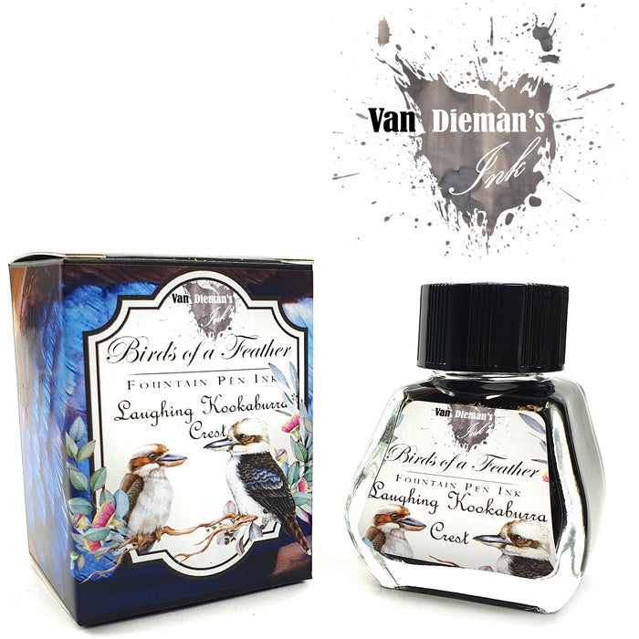 Van Dieman's Birds of a Feather - Laughing Kookaburra Crest - 40ml Bottled Ink