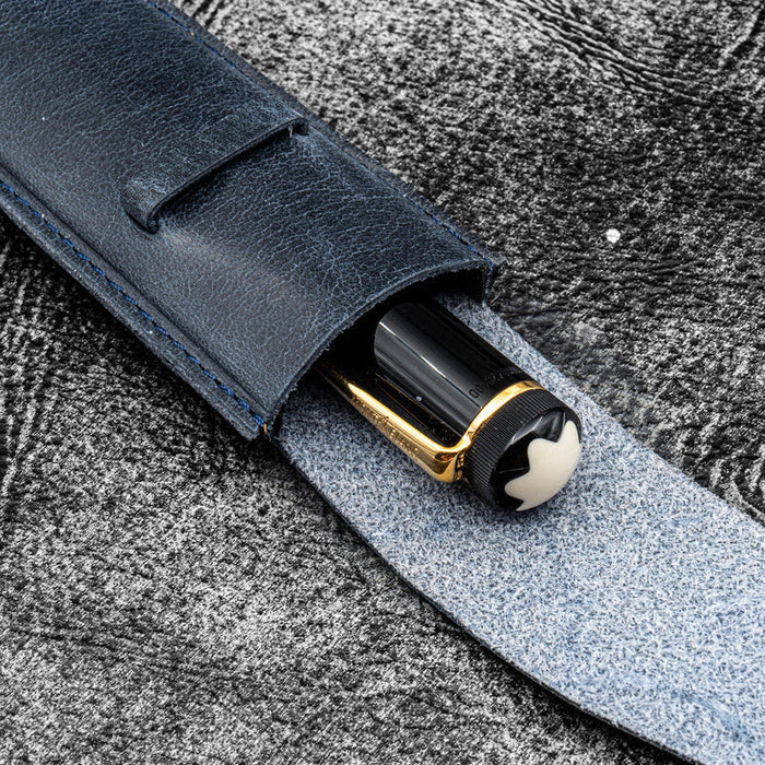 Vintage Slim Leather Pen Sleeve for Single Pen