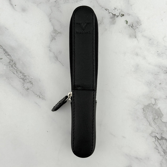 Visconti Leather 1 Pen Holder - Black