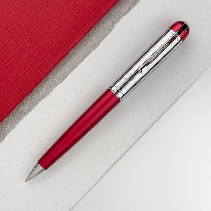 Wahl Eversharp Skyline Ballpoint Pen - Red w/Silver Trim