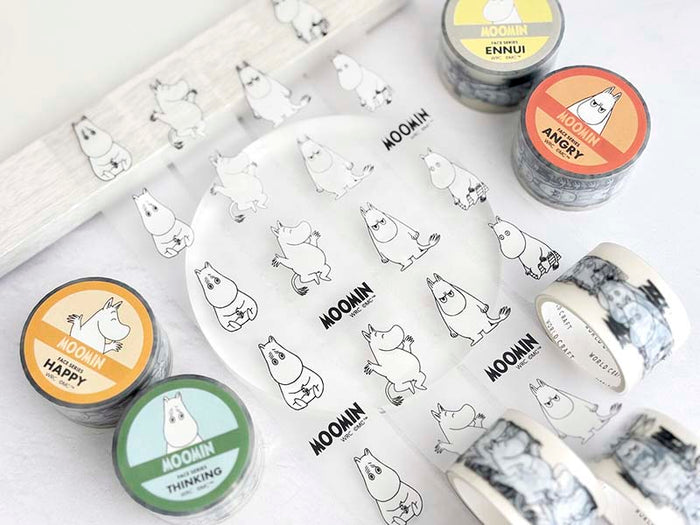 World Craft | Moomin Face Series Angry Clear Tape