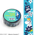 World Craft | Moomin Flower Blue Clear Tape
