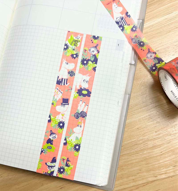 World Craft | Moomin Flower Orange Washi Tape