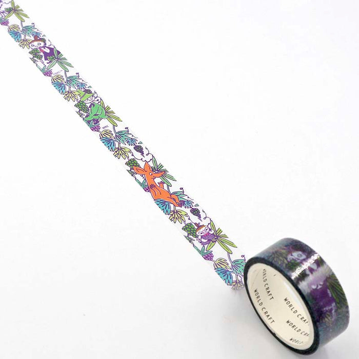 World Craft | Moomin Flower Purple Clear Tape