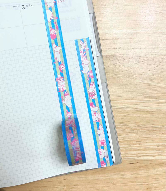 World Craft | Moomin Striped Blue Washi Tape