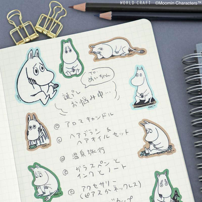 World Craft | Pegatinas Flake Moomin Face Series Thinking
