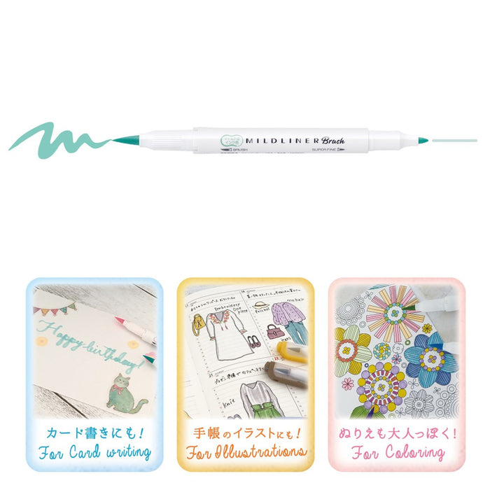 Zebra | Pack de Rotuladores Pincel Mildliner Retro (Nuevo Packaging)