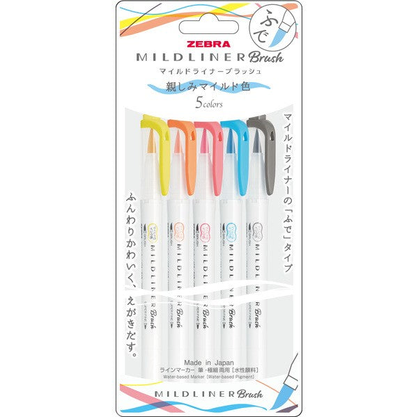 Zebra | Pack de Rotuladores Pincel Mildliner Soft (Nuevo Packaging)