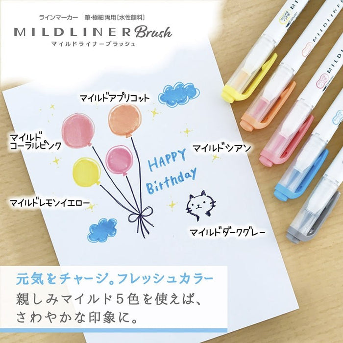 Zebra | Pack de Rotuladores Pincel Mildliner Soft (Nuevo Packaging)