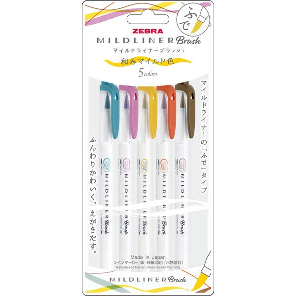 Zebra | Pack de Rotuladores Pincel Mildliner Warm (Nuevo Packaging)