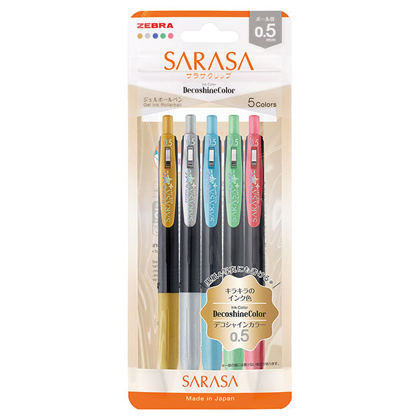 Zebra | Set de Bolígrafos Gel Sarasa DecoShine